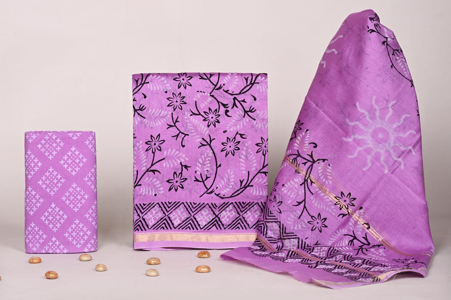 Chanderi Silk Suit Set