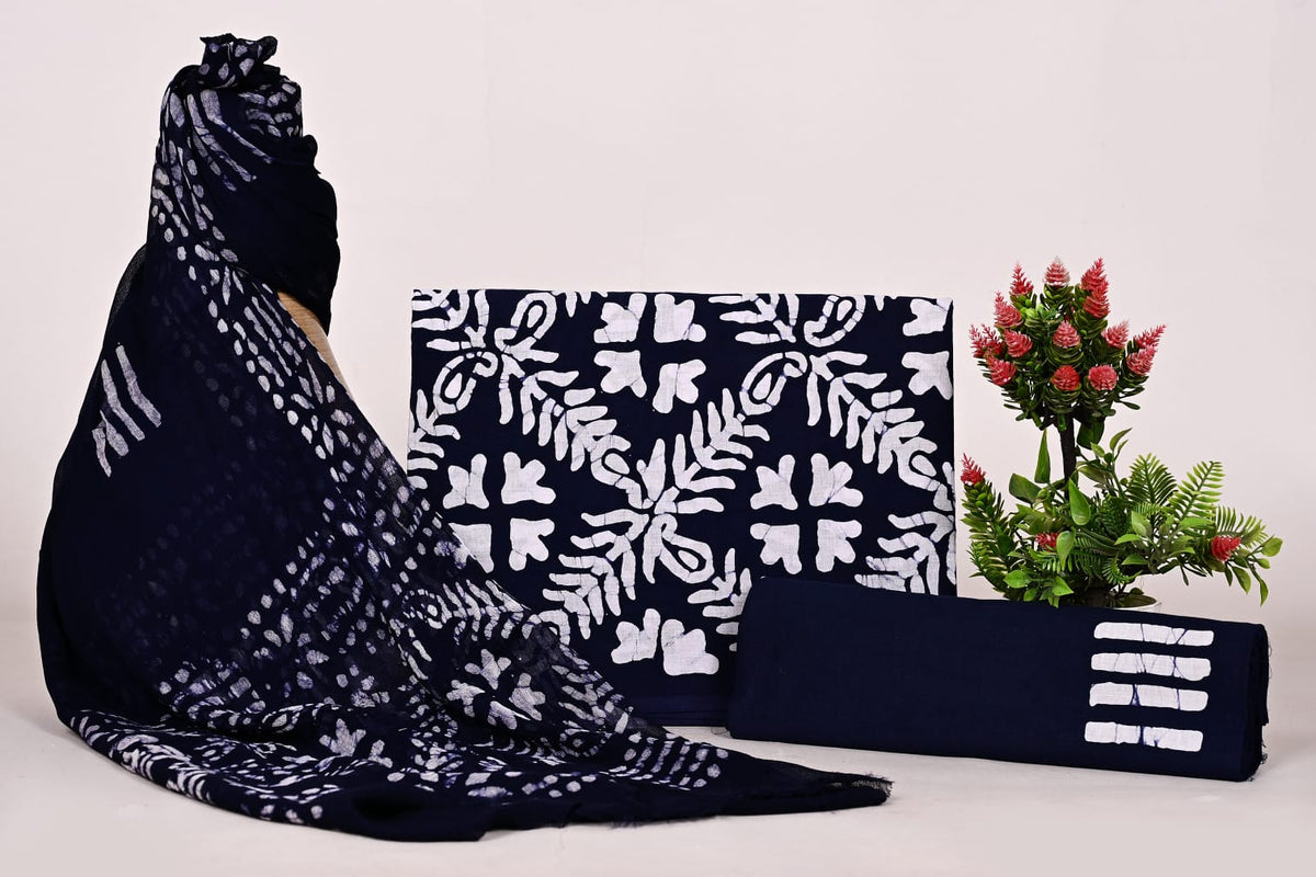 Luxury Premium Cotton Unstitched Suit with Dupatta
