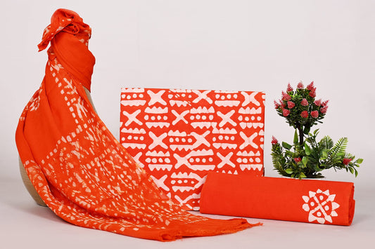 Luxury Premium Cotton Unstitched Suit with Dupatta