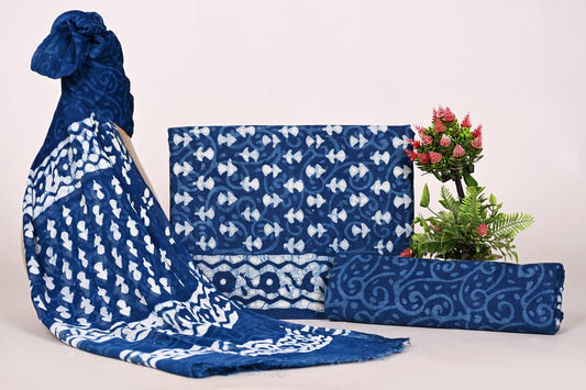 Luxury Premium Cotton Unstitched Suit with Dupatta