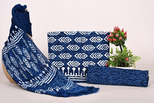 Breezy Summer Cotton Suits with Chiffon Dupatta