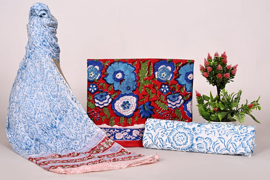 Buy Unstitched Cotton Suits Online India - Handcrafted Edition