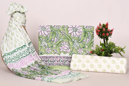 Breezy Summer Cotton Suits with Chiffon Dupatta