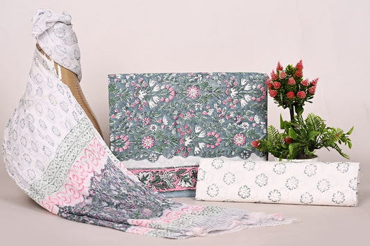 Buy Unstitched Cotton Suits Online India - Handcrafted Edition