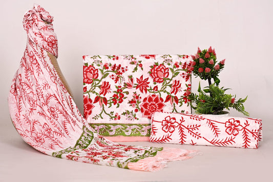 Luxury Premium Cotton Unstitched Suit with Dupatta