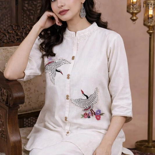 Womens Cotton Co Ord Set Two Piece
