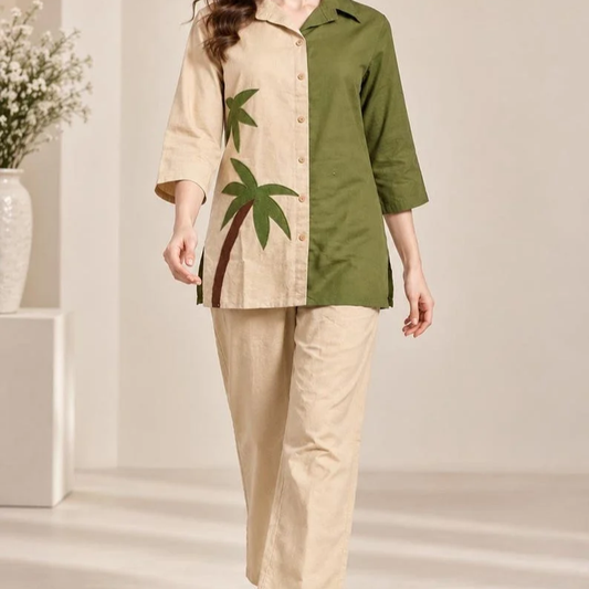Women Co Ord Set Jaipuri Solid Dye