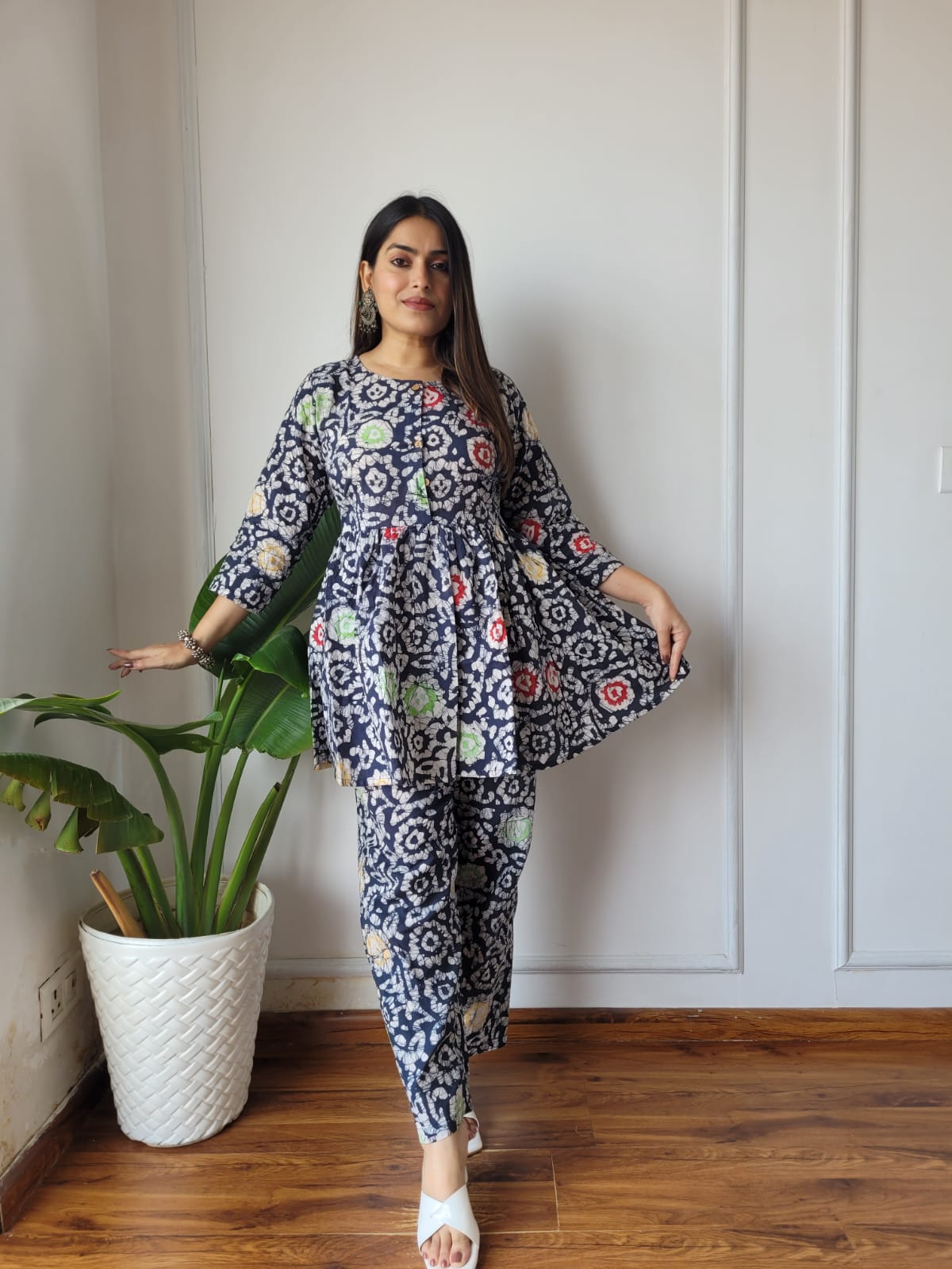 Stylish Handcrafted Block Print Cotton Co-ord Set for Women