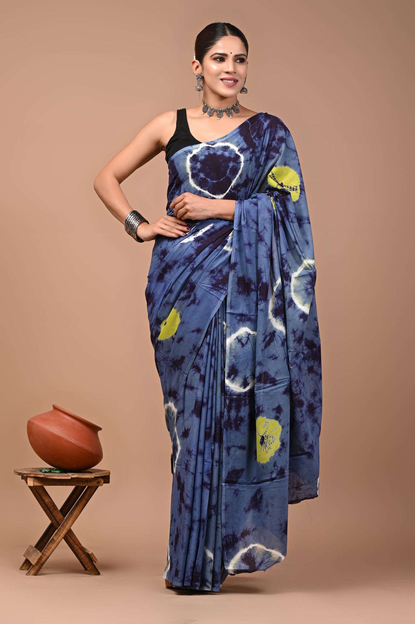 Mul Cotton Shibori / Tie-Dye Saree