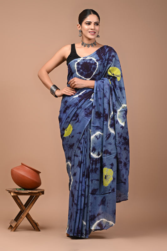 Mul Cotton Shibori / Tie-Dye Saree