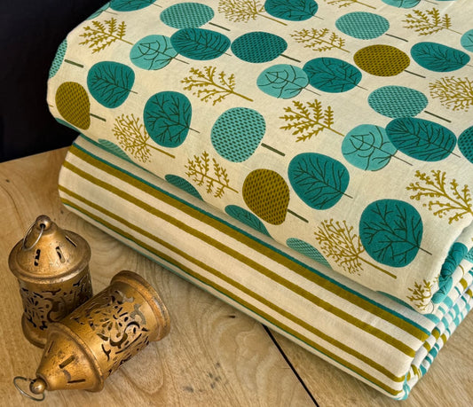 Jaipuri Printed Cotton Dress Material Set for Women