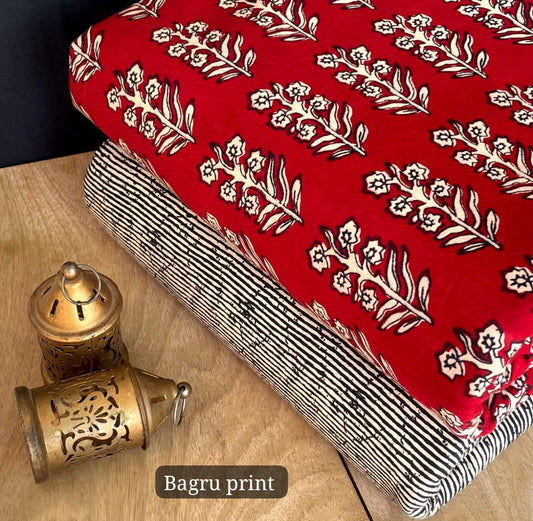 Jaipuri Printed Cotton Dress Material Set for Women