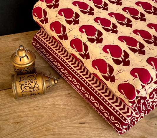Jaipuri Printed Cotton Dress Material Set for Women