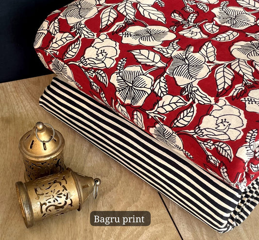 Jaipuri Printed Cotton Dress Material Set for Women