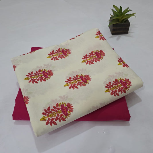 Printed Cotton Salwar Suit for Women