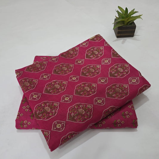 Cotton Unstitched Suit Set with Dupatta