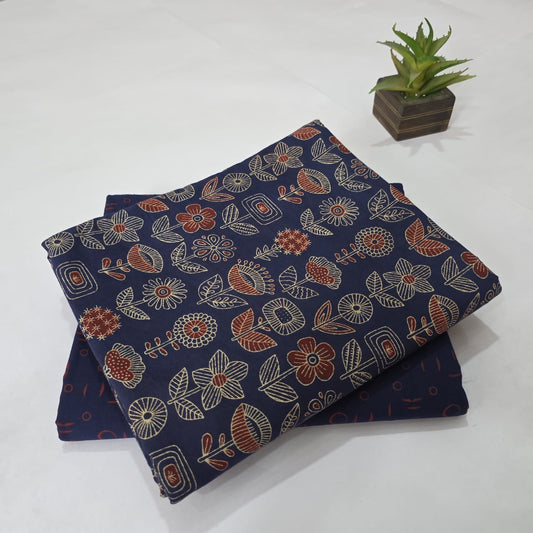 Jaipuri Cotton Unstitched Suit Set for Women