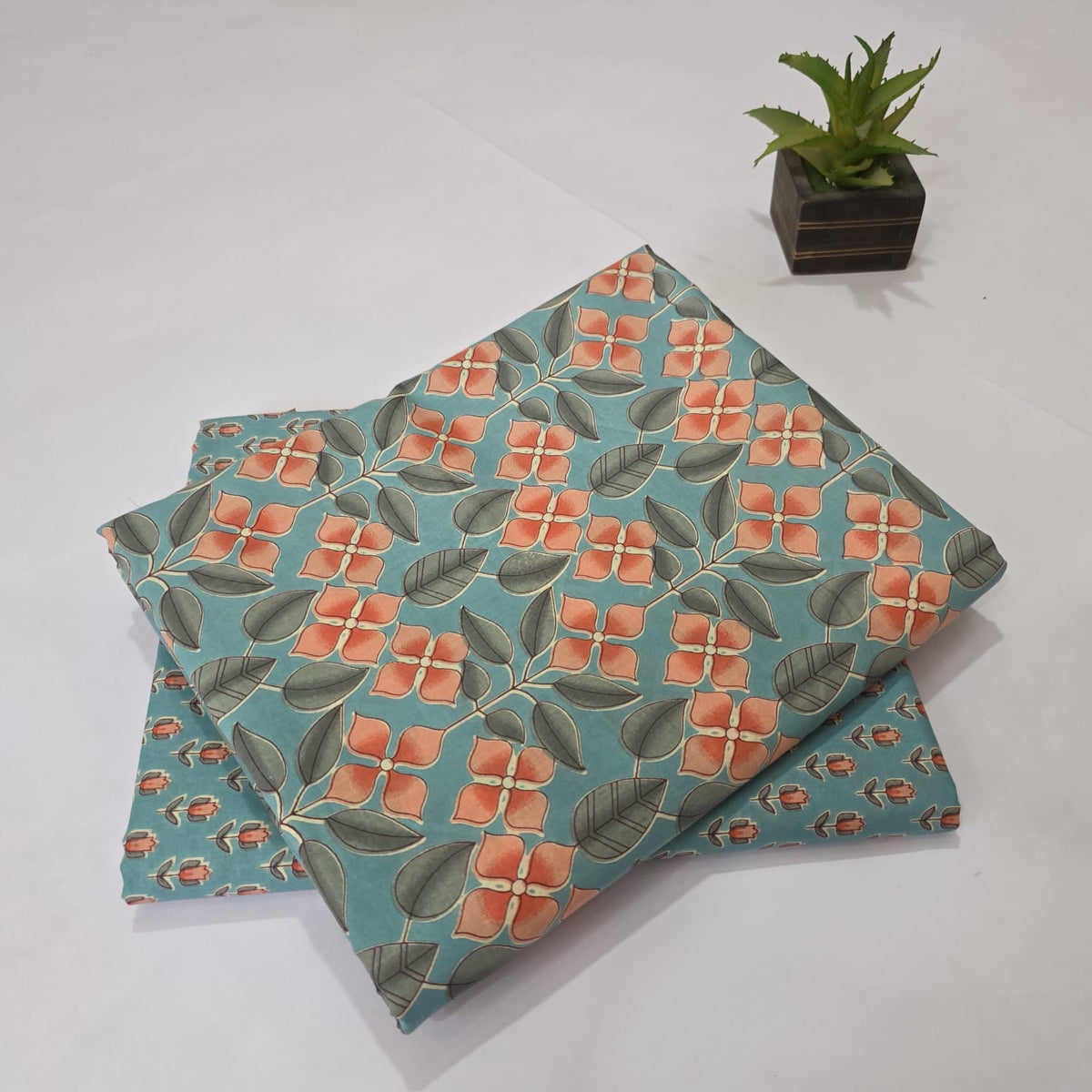 Cotton Unstitched Suit with Dupatta