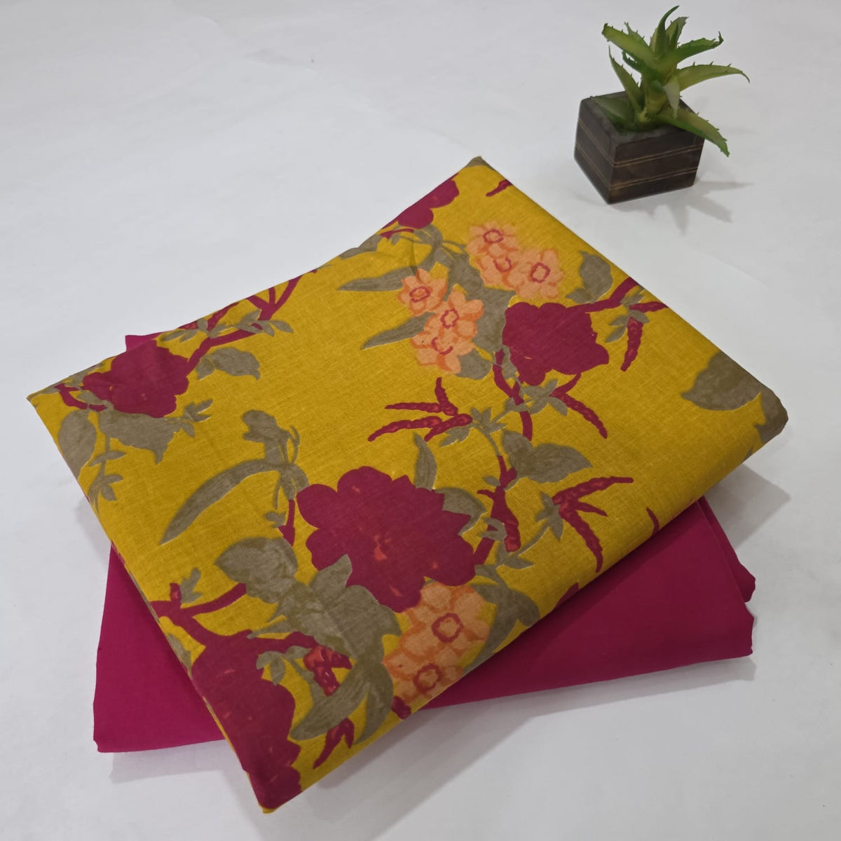 Floral Hand Block Printed Cotton Kurta Set