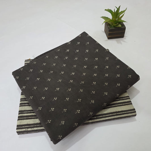Jaipuri Cotton Unstitched Suit Set for Women
