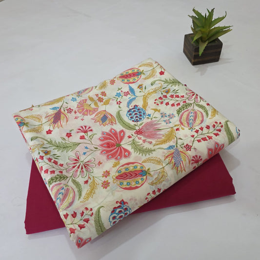 Printed Cotton Suit Set for Women
