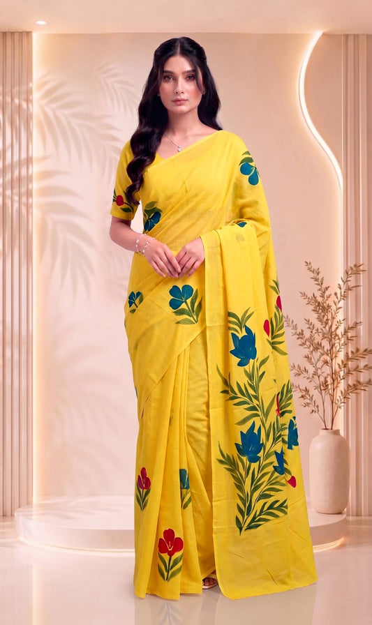 Handloom Cotton Sarees for Women – Elegant Traditional Printed Collection