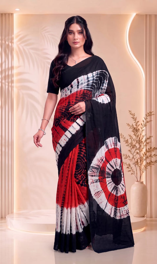 Cotton Saree with Blouse – Elegant Traditional Hand Block Print