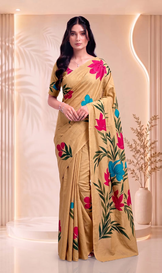 Mul Cotton Saree – Soft Lightweight Traditional Printed Design