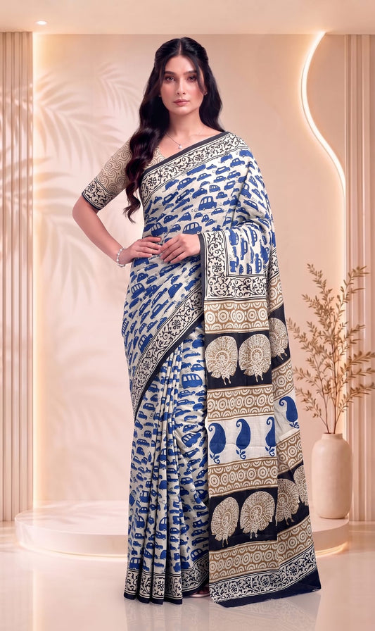 Pure Cotton Sarees for Women Printed Ethnic Collection
