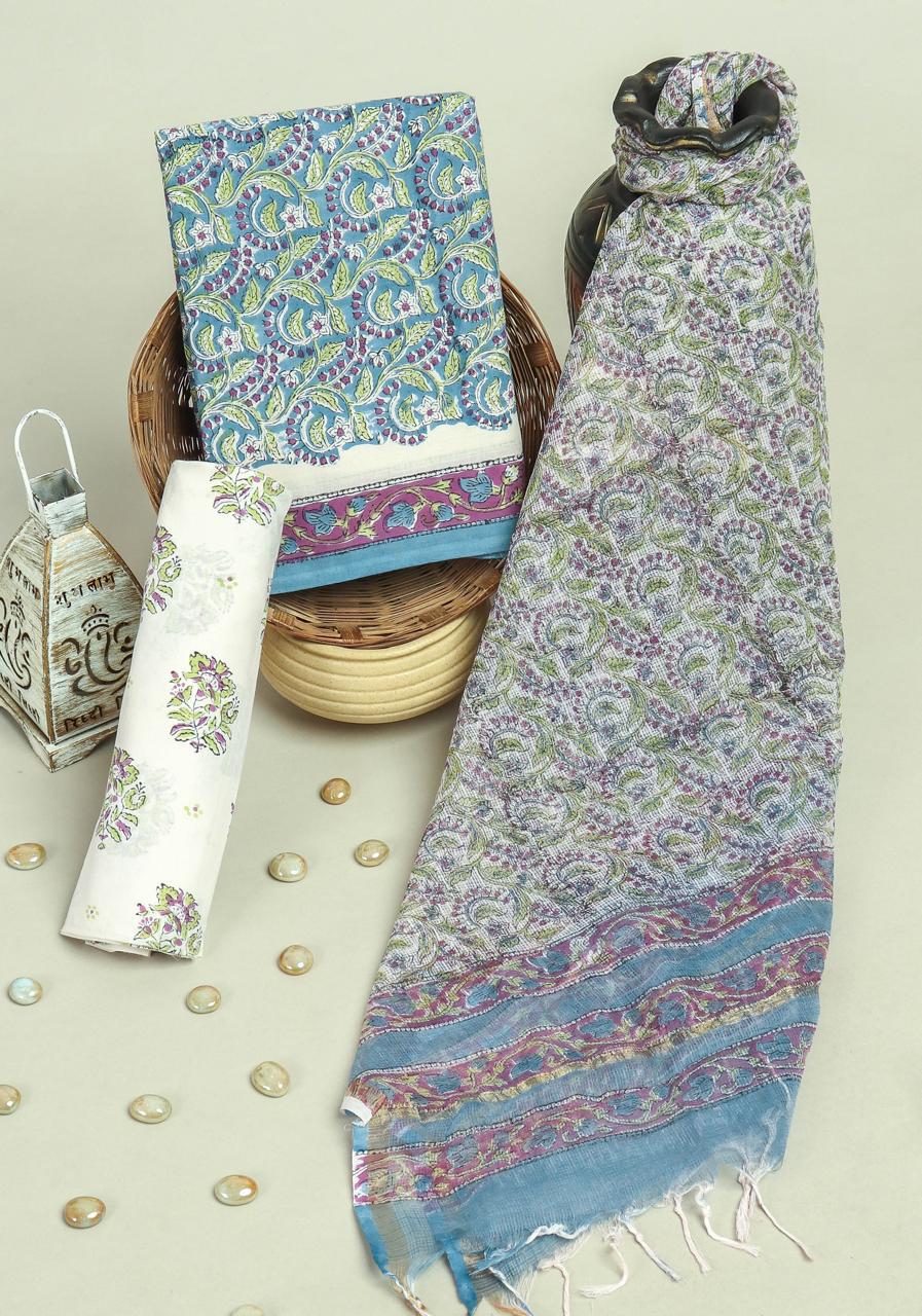 Kota Doriya Dupatta Cotton Suit Set