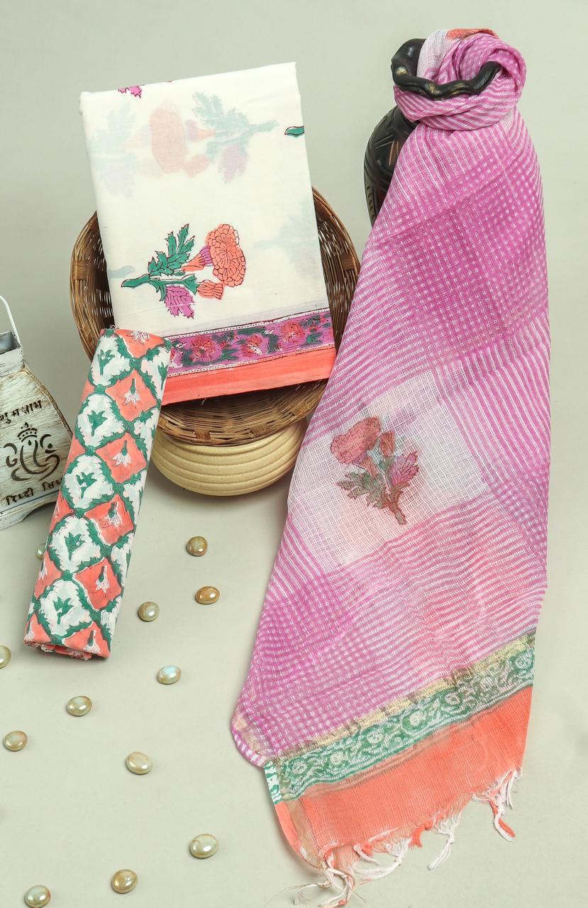 Kota Doriya Dupatta Cotton Suit Set