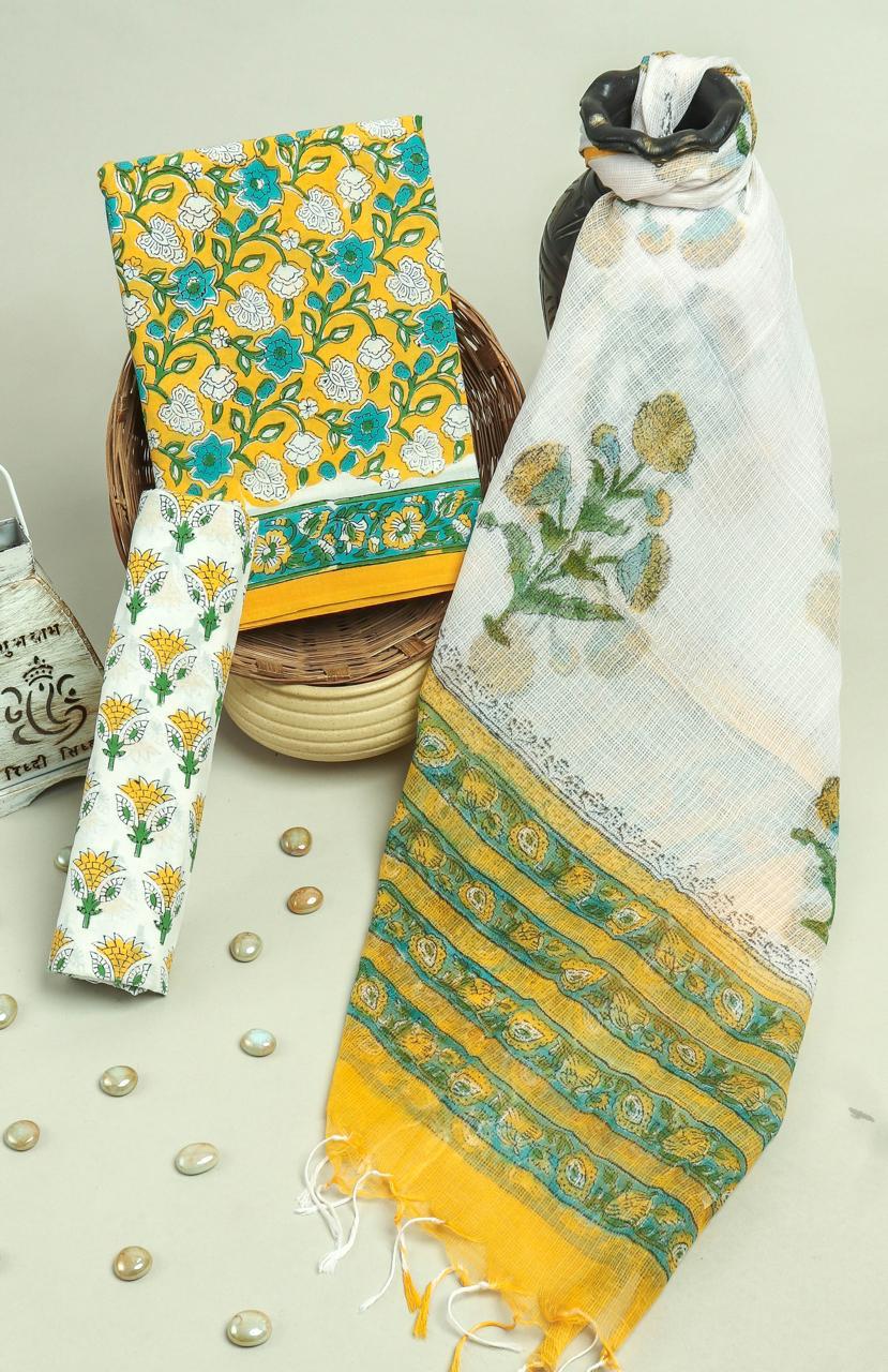 Kota Doriya Dupatta Cotton Suit Set