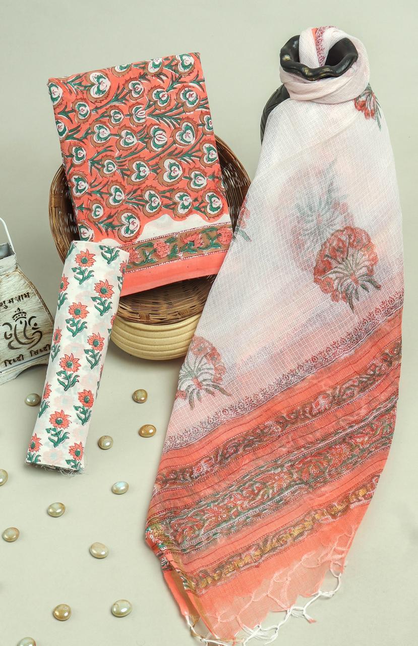 Kota Doriya Dupatta Cotton Suit Set
