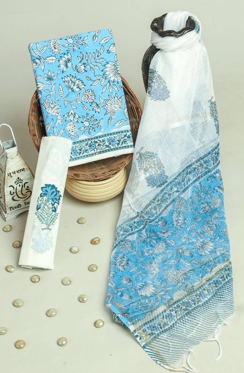 Kota Doriya Dupatta Cotton Suit Set