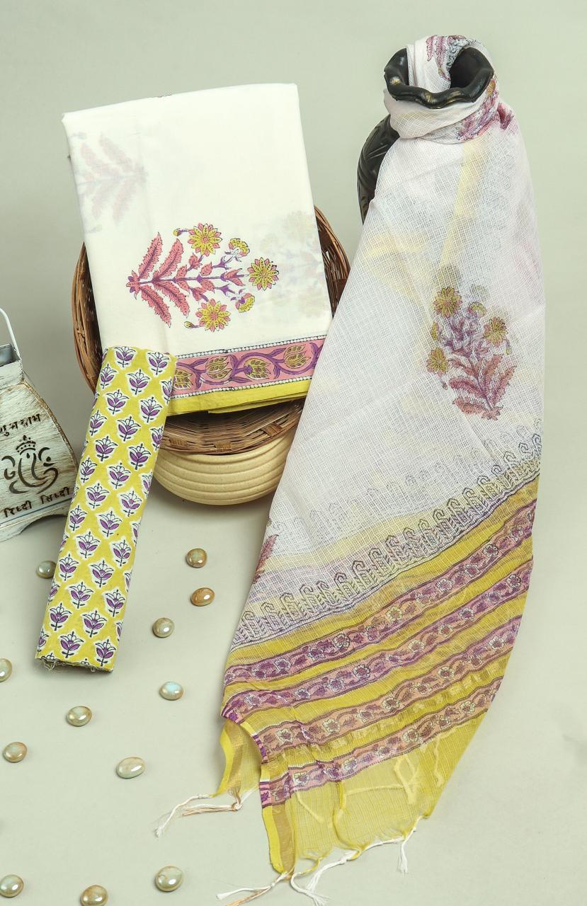 Kota Doriya Dupatta Cotton Suit Set