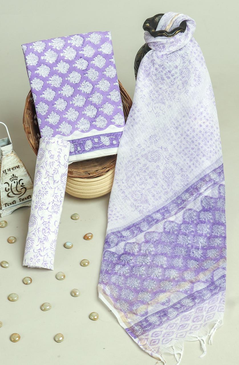Kota Doriya Dupatta Cotton Suit Set