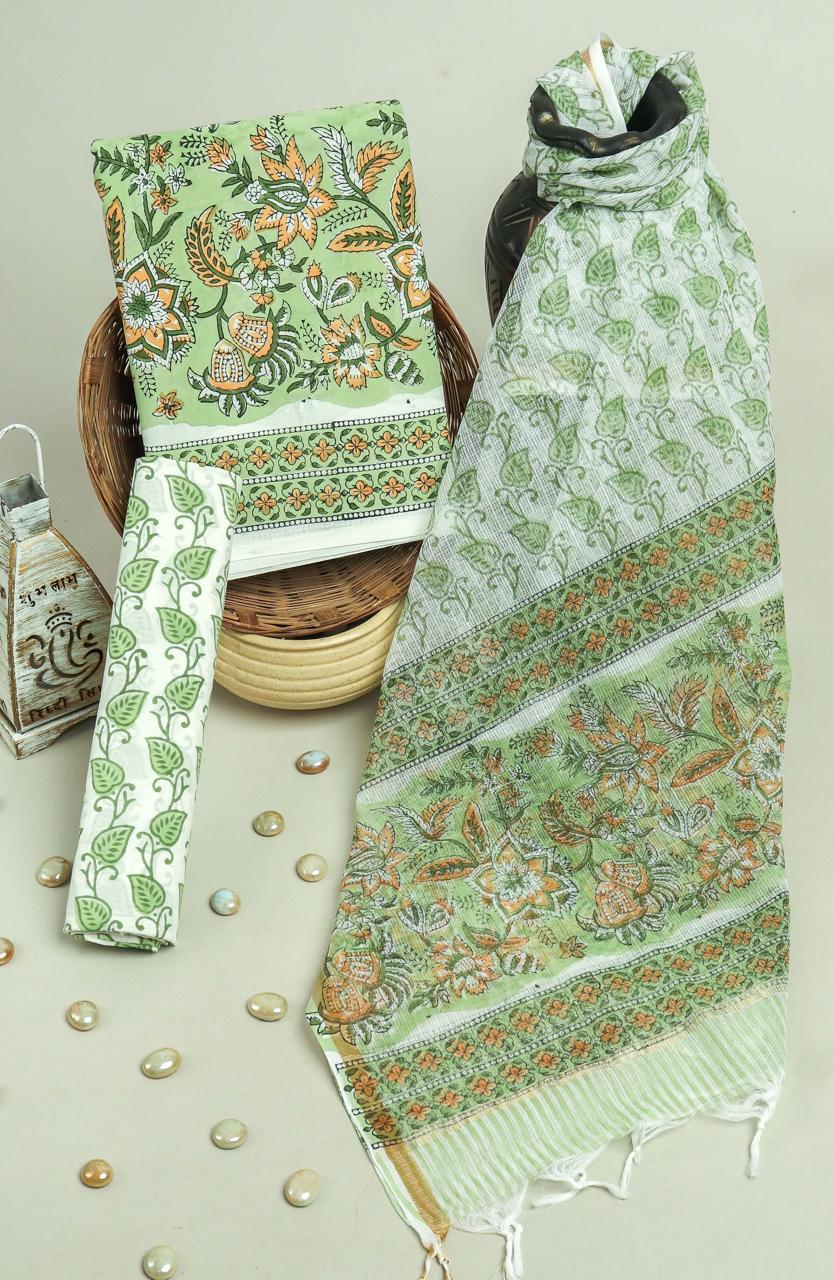 Kota Doriya Dupatta Cotton Suit Set