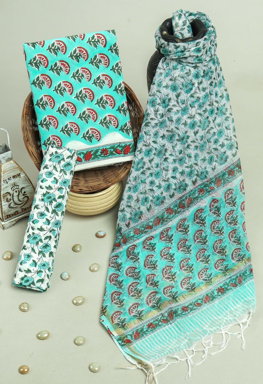 Kota Doriya Dupatta Cotton Suit Set