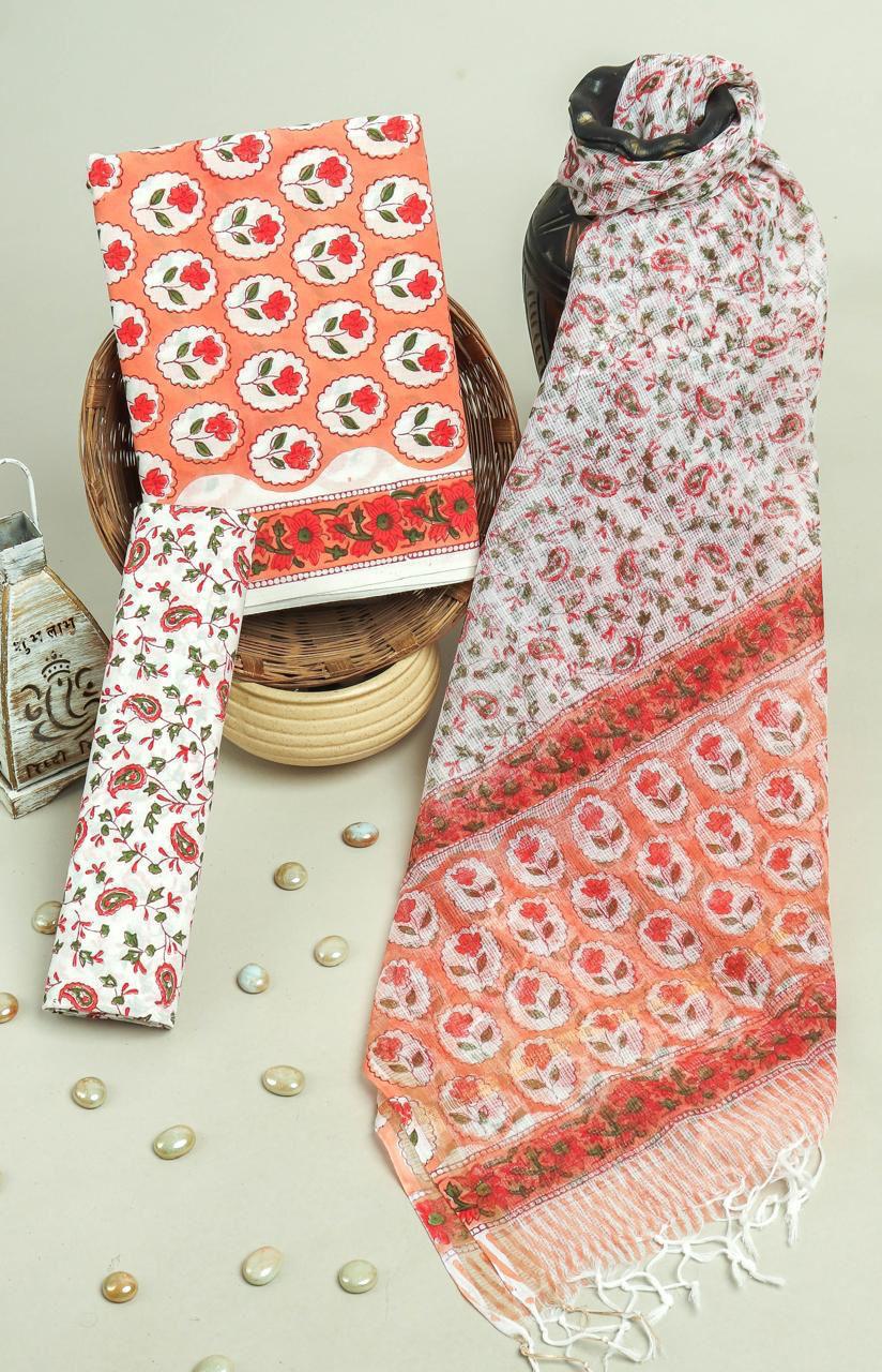 Kota Doriya Dupatta Cotton Suit Set