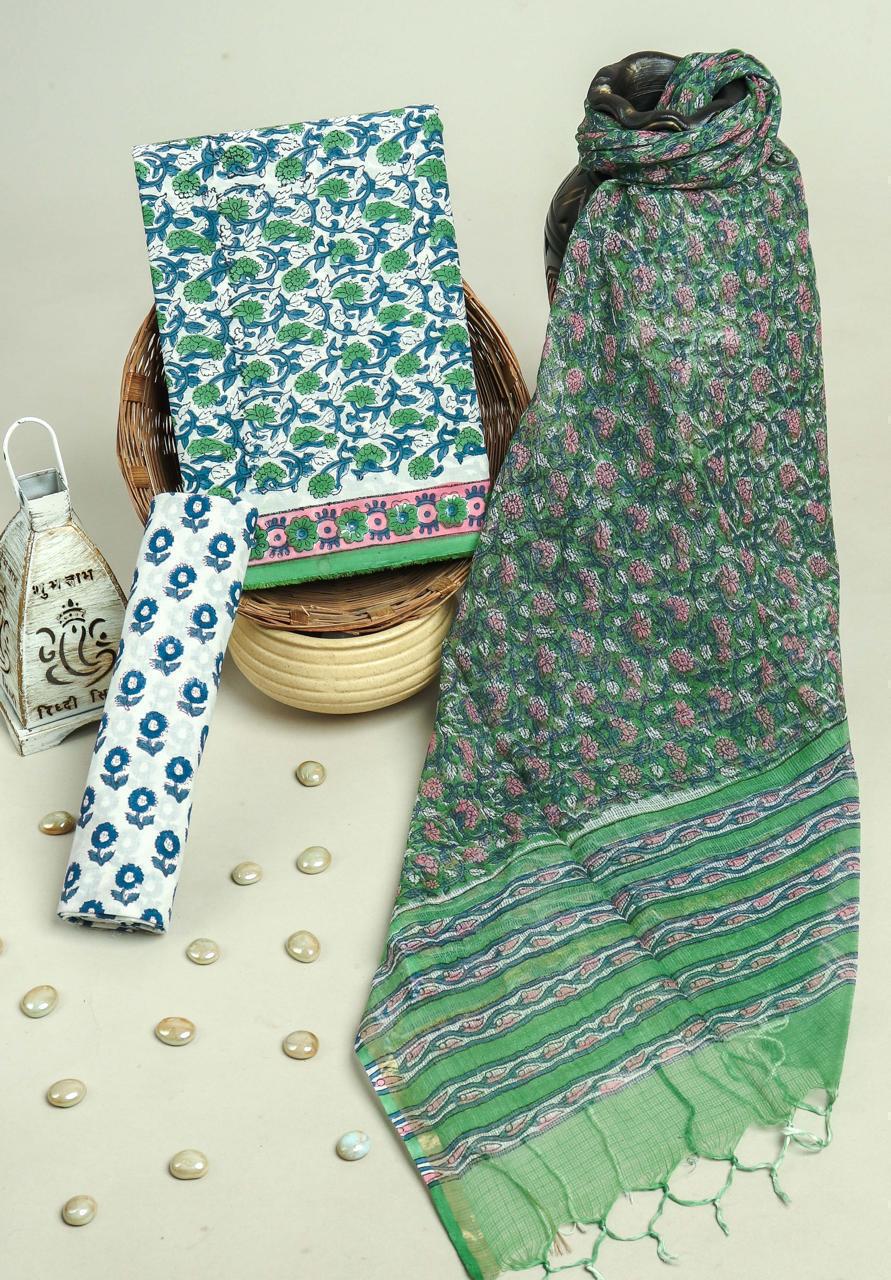 Kota Doriya Dupatta Cotton Suit Set