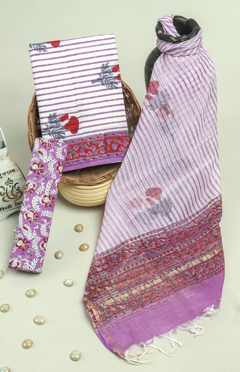Kota Doriya Dupatta Cotton Suit Set
