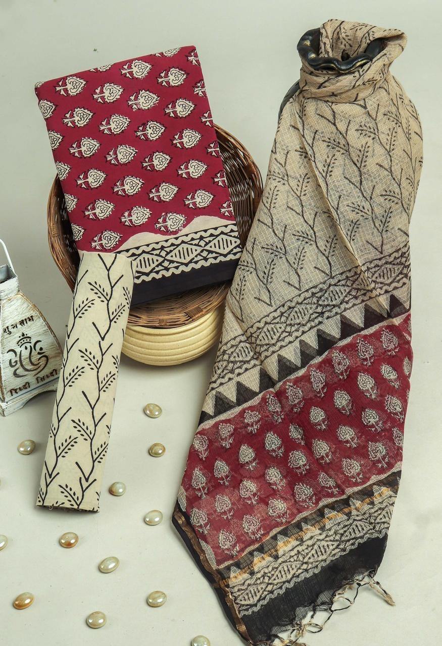 Kota Doriya Dupatta Cotton Suit Set
