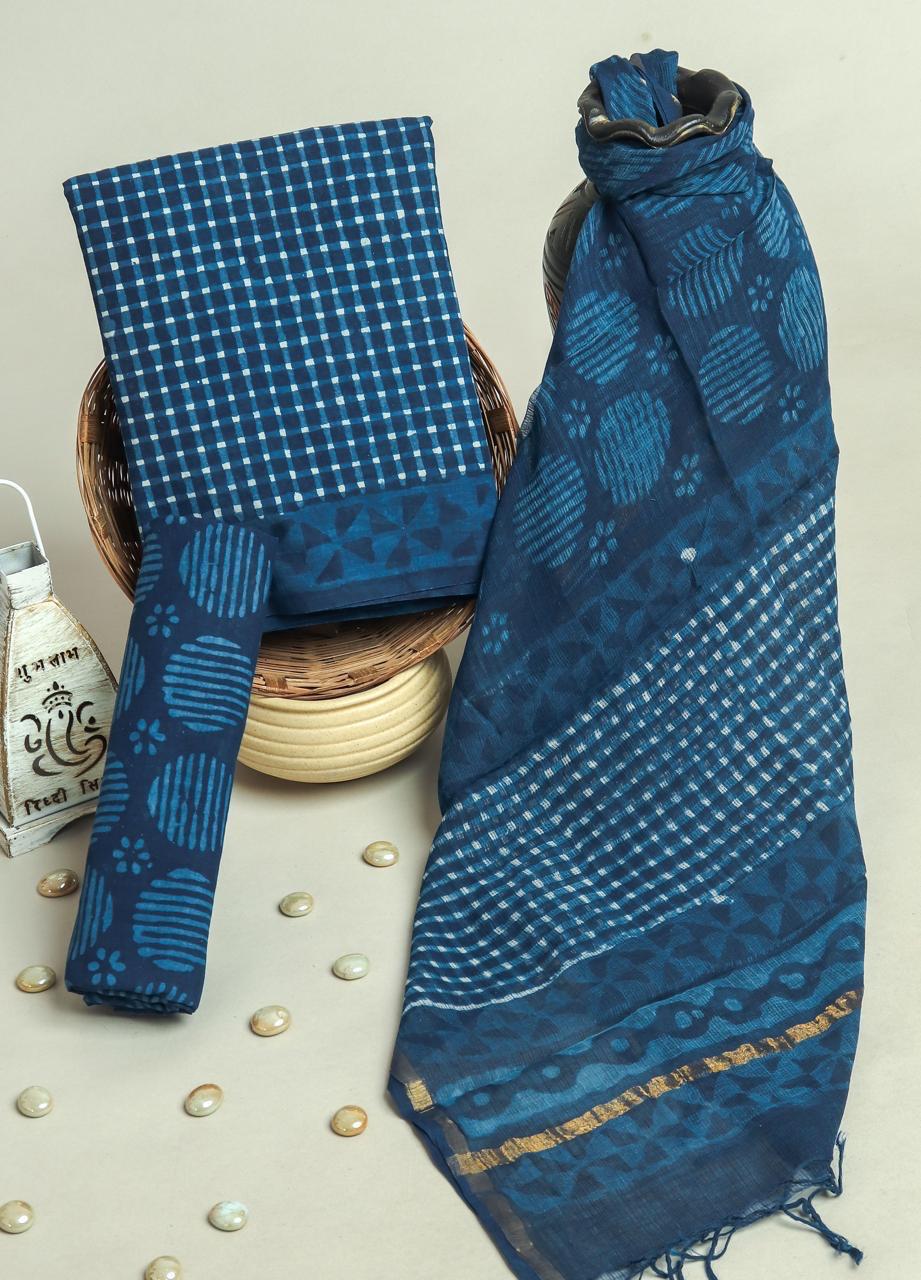 Kota Doriya Dupatta Cotton Suit Set