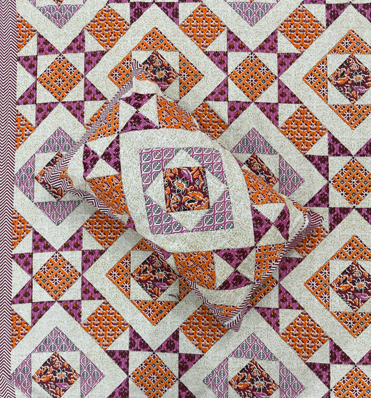 Soft Pure Cotton Jaipuri Style Double Bedsheet with 2 Reversible Pillow Covers
