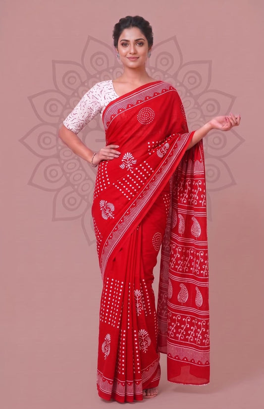 Handloom Cotton Sarees for Women – Elegant Traditional Printed Collection