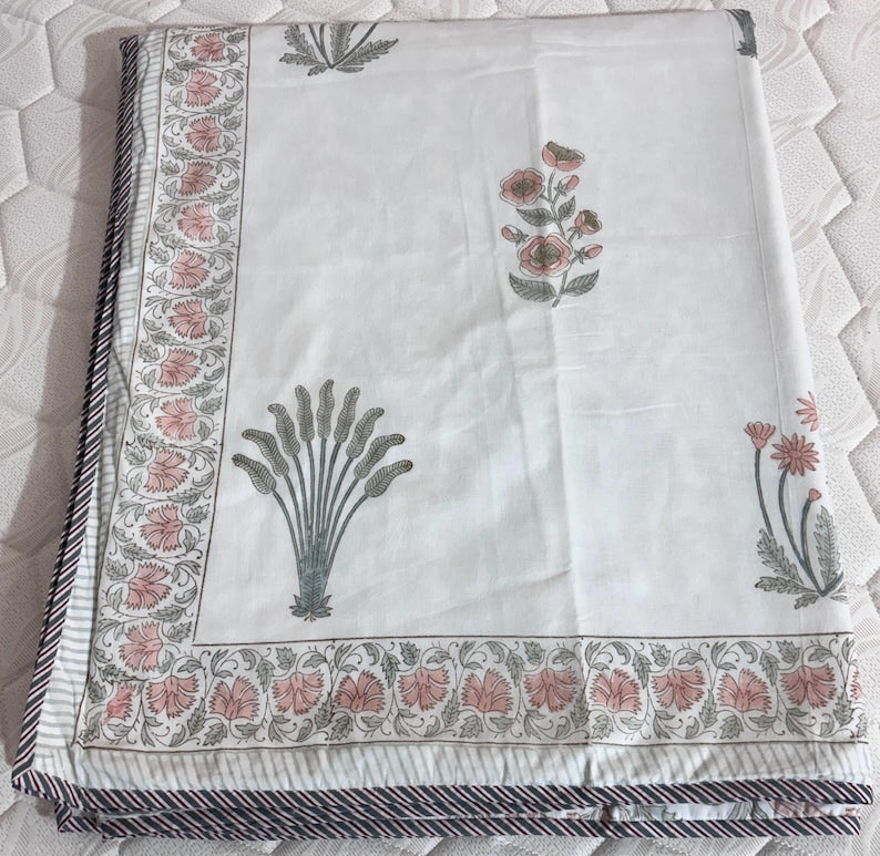 Reversible Floral Printed Lightweight Cotton Dohar
