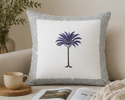 Handmade Cotton Palm Tree Boho Style Cushion Cover