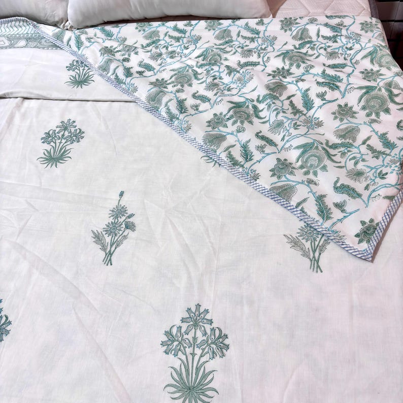 Floral Reversible Mulmul Cotton Dohar