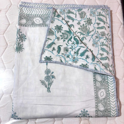 Floral Reversible Mulmul Cotton Dohar