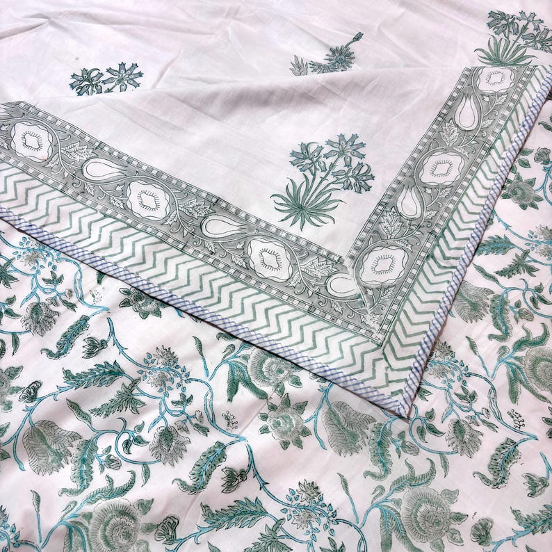Floral Reversible Mulmul Cotton Dohar